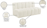 Arc Cream Velvet Modular Sofa 103Cream-S2A Meridian Furniture