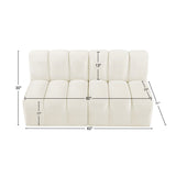 Arc Cream Velvet Modular Sofa 103Cream-S2A Meridian Furniture