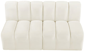 Arc Cream Velvet Modular Sofa 103Cream-S2A Meridian Furniture
