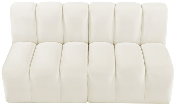 Arc Cream Velvet Modular Sofa 103Cream-S2A Meridian Furniture