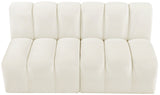 Arc Cream Velvet Modular Sofa 103Cream-S2A Meridian Furniture