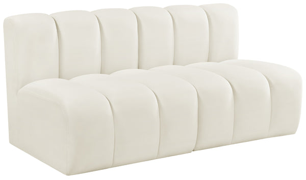 Arc Cream Velvet Modular Sofa 103Cream-S2A Meridian Furniture