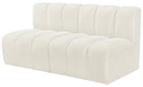 Arc Cream Velvet Modular Sofa 103Cream-S2A Meridian Furniture