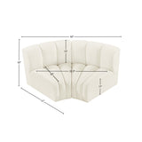 Arc Cream Velvet Modular Sofa 103Cream-S2B Meridian Furniture