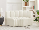 Arc Cream Velvet Modular Sofa 103Cream-S2B Meridian Furniture