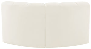 Arc Cream Velvet Modular Sofa 103Cream-S2B Meridian Furniture