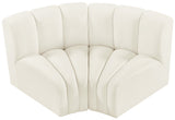 Arc Cream Velvet Modular Sofa 103Cream-S2B Meridian Furniture