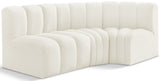 Arc Cream Velvet Modular Sofa 103Cream-S3A Meridian Furniture