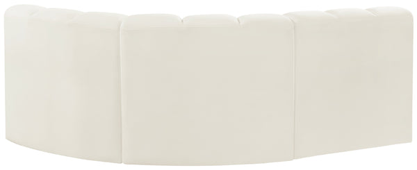 Arc Cream Velvet Modular Sofa 103Cream-S3A Meridian Furniture