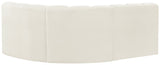 Arc Cream Velvet Modular Sofa 103Cream-S3A Meridian Furniture