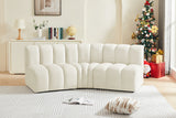 Arc Cream Velvet Modular Sofa 103Cream-S3B Meridian Furniture