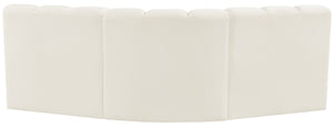 Arc Cream Velvet Modular Sofa 103Cream-S3B Meridian Furniture