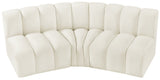 Arc Cream Velvet Modular Sofa 103Cream-S3B Meridian Furniture