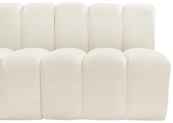 Arc Cream Velvet Modular Sofa 103Cream-S3B Meridian Furniture