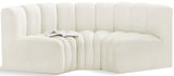 Arc Cream Velvet Modular Sofa 103Cream-S3C Meridian Furniture