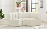 Arc Cream Velvet Modular Sofa 103Cream-S3C Meridian Furniture