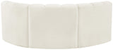 Arc Cream Velvet Modular Sofa 103Cream-S3C Meridian Furniture