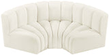 Arc Cream Velvet Modular Sofa 103Cream-S3C Meridian Furniture