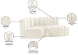 Arc Cream Velvet Modular Sofa 103Cream-S3D Meridian Furniture