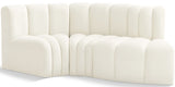 Arc Cream Velvet Modular Sofa 103Cream-S3D Meridian Furniture