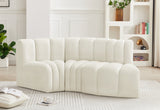 Arc Cream Velvet Modular Sofa 103Cream-S3D Meridian Furniture