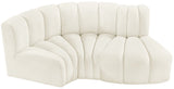 Arc Cream Velvet Modular Sofa 103Cream-S3D Meridian Furniture