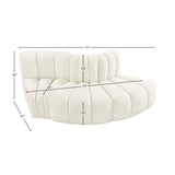 Arc Cream Velvet Modular Sofa 103Cream-S3E Meridian Furniture