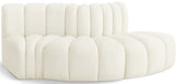 Arc Cream Velvet Modular Sofa 103Cream-S3E Meridian Furniture