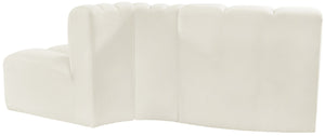 Arc Cream Velvet Modular Sofa 103Cream-S3E Meridian Furniture