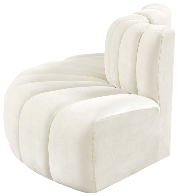 Arc Cream Velvet Modular Sofa 103Cream-S3E Meridian Furniture
