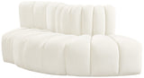 Arc Cream Velvet Modular Sofa 103Cream-S3E Meridian Furniture