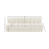 Arc Cream Velvet Modular Sofa 103Cream-S3F Meridian Furniture