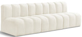 Arc Cream Velvet Modular Sofa 103Cream-S3F Meridian Furniture