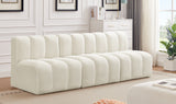 Arc Cream Velvet Modular Sofa 103Cream-S3F Meridian Furniture