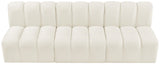 Arc Cream Velvet Modular Sofa 103Cream-S3F Meridian Furniture