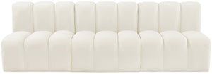 Arc Cream Velvet Modular Sofa 103Cream-S3F Meridian Furniture