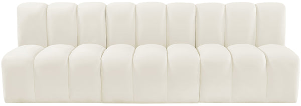 Arc Cream Velvet Modular Sofa 103Cream-S3F Meridian Furniture