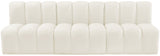 Arc Cream Velvet Modular Sofa 103Cream-S3F Meridian Furniture