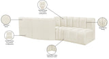 Arc Cream Velvet Modular Sofa 103Cream-S4A Meridian Furniture