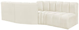 Arc Cream Velvet Modular Sofa 103Cream-S4A Meridian Furniture