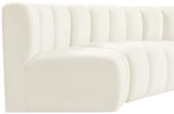 Arc Cream Velvet Modular Sofa 103Cream-S4A Meridian Furniture