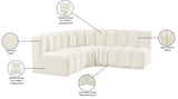 Arc Cream Velvet Modular Sofa 103Cream-S4B Meridian Furniture