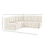 Arc Cream Velvet Modular Sofa 103Cream-S4B Meridian Furniture