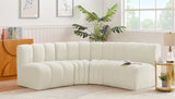 Arc Cream Velvet Modular Sofa 103Cream-S4B Meridian Furniture