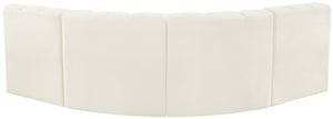 Arc Cream Velvet Modular Sofa 103Cream-S4B Meridian Furniture