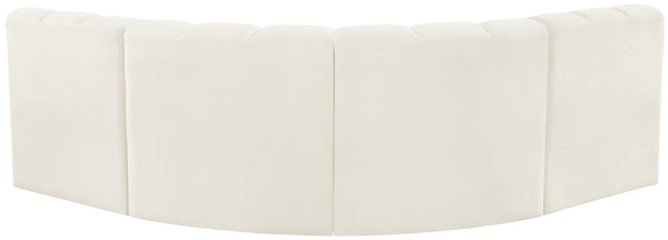 Arc Cream Velvet Modular Sofa 103Cream-S4B Meridian Furniture