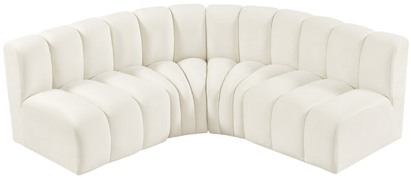 Arc Cream Velvet Modular Sofa 103Cream-S4B Meridian Furniture