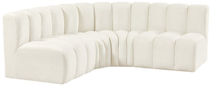 Arc Cream Velvet Modular Sofa 103Cream-S4B Meridian Furniture