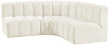 Arc Cream Velvet Modular Sofa 103Cream-S4B Meridian Furniture