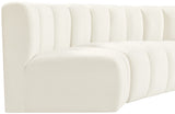 Arc Cream Velvet Modular Sofa 103Cream-S4B Meridian Furniture